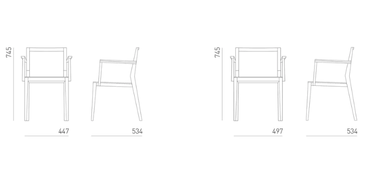 Maße Stuhl Ghost Plus des lettischen Möbelherstellers Mint Furniture