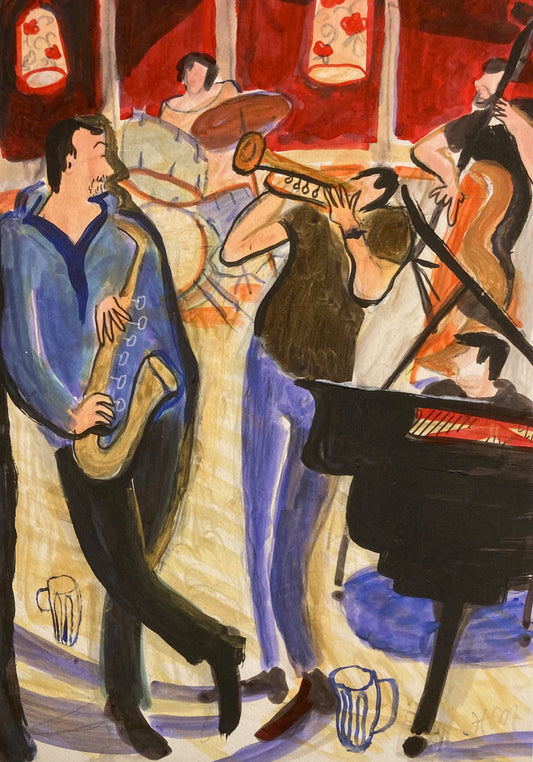 Kunstdruck "Jazz" von Natalia Mirzoyan