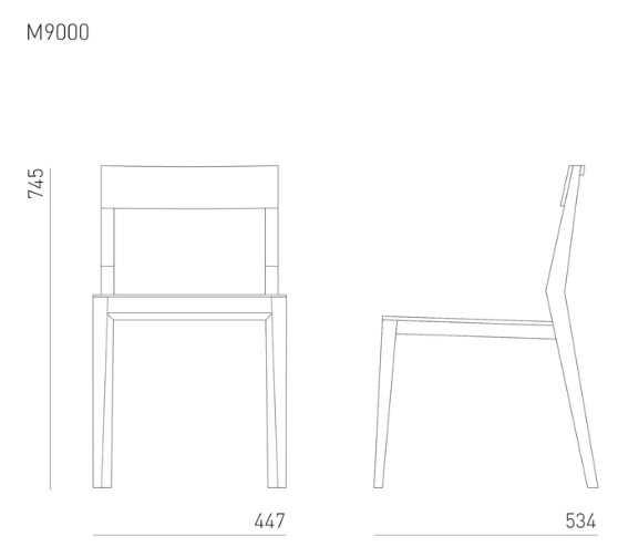 Maße Stuhl Air des lettischen Möbelherstellers Mint Furniture