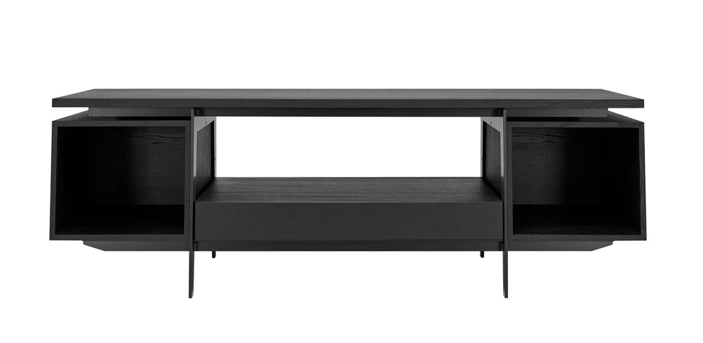 Schallplattenregal und Hifi-Konsole Conte schwarz des lettischen Herstellers Mint Furniture